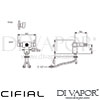 Cifial 31010TB U Techno 300 Mono Bidet Mixer Dimensions